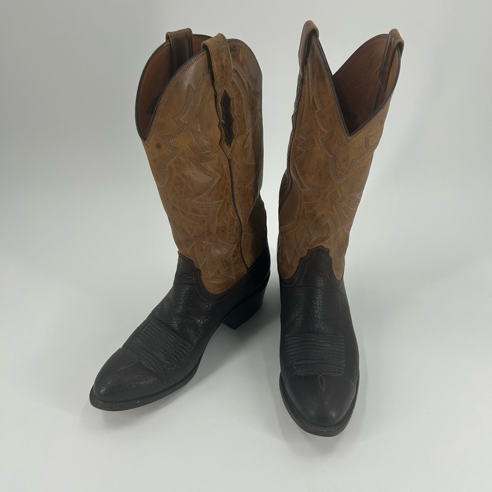Lucchese 2000 Brown Cowboy Boots Size 9 EE